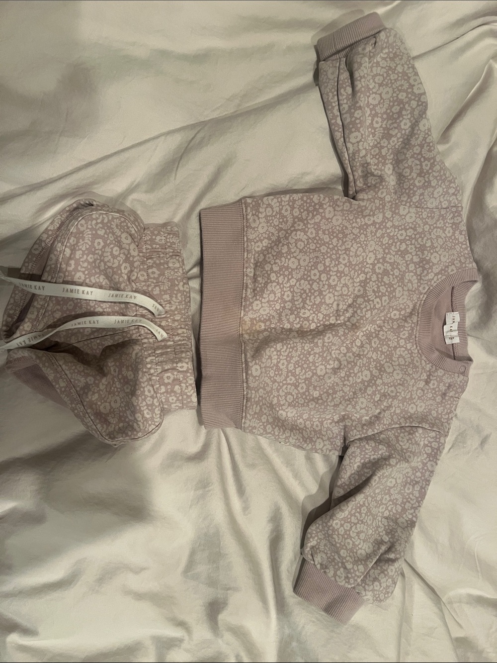 Jamie Kay Dusty Pink Floral Sweatshirt & shorts Set - 12 months